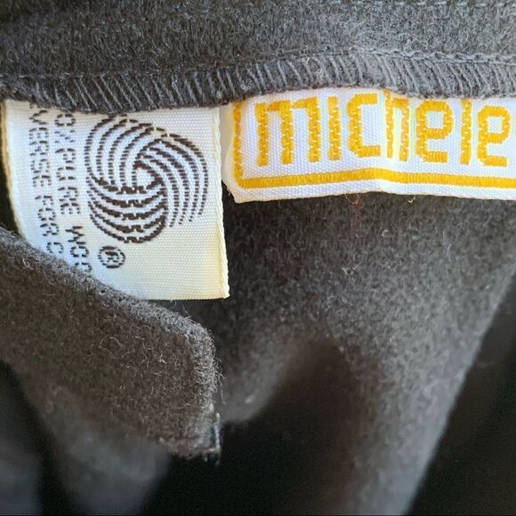 Vintage 80’s does 40’s black 100% wool midi skirt xs - Picture 6 of 6